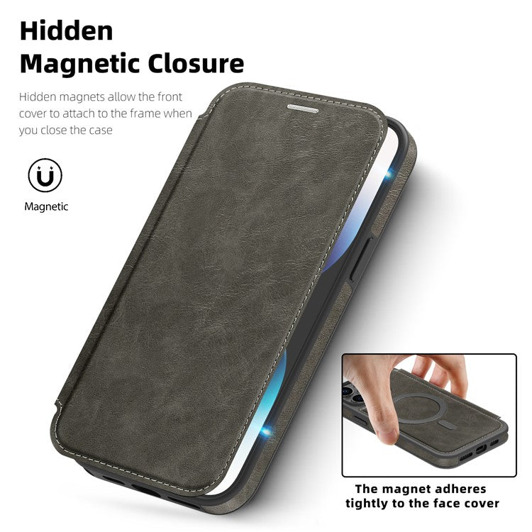 For iPhone 14 Pro Max Case Compatible with MagSafe RFID Blocking Card Holder Leather Phone Cover - TechGearPal