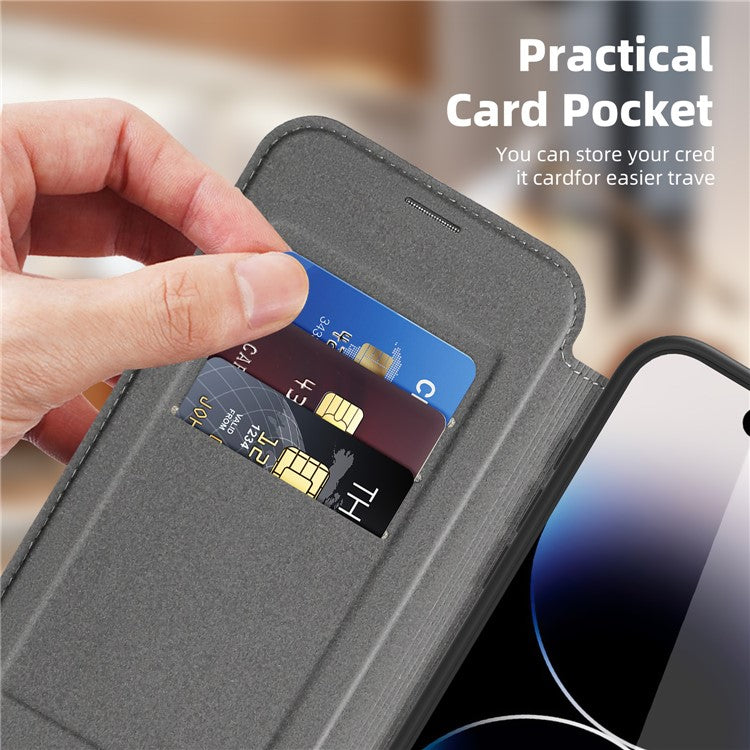 For iPhone 14 Pro Max Case Compatible with MagSafe RFID Blocking Card Holder Leather Phone Cover - TechGearPal