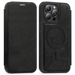 For iPhone 14 Pro Max Case Compatible with MagSafe RFID Blocking Card Holder Leather Phone Cover - TechGearPal