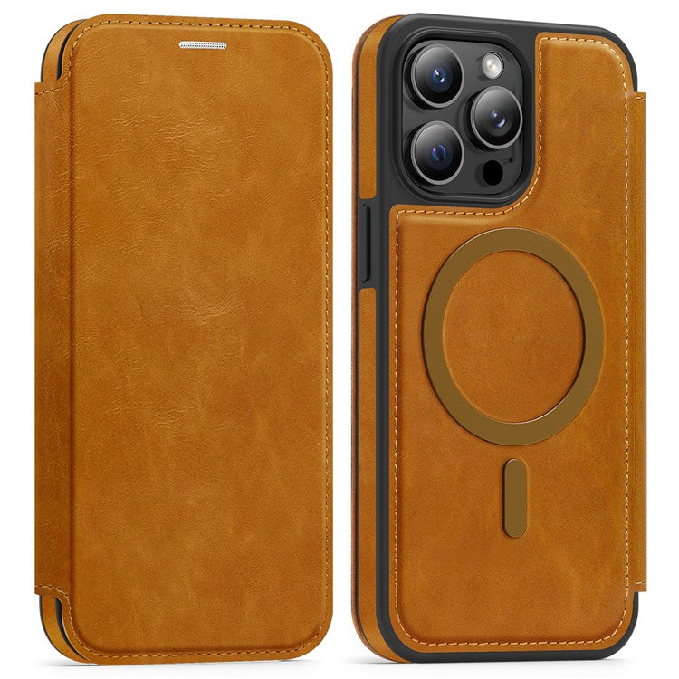 For iPhone 14 Pro Max Case Compatible with MagSafe RFID Blocking Card Holder Leather Phone Cover - TechGearPal