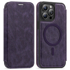 For iPhone 14 Pro Max Case Compatible with MagSafe RFID Blocking Card Holder Leather Phone Cover - TechGearPal