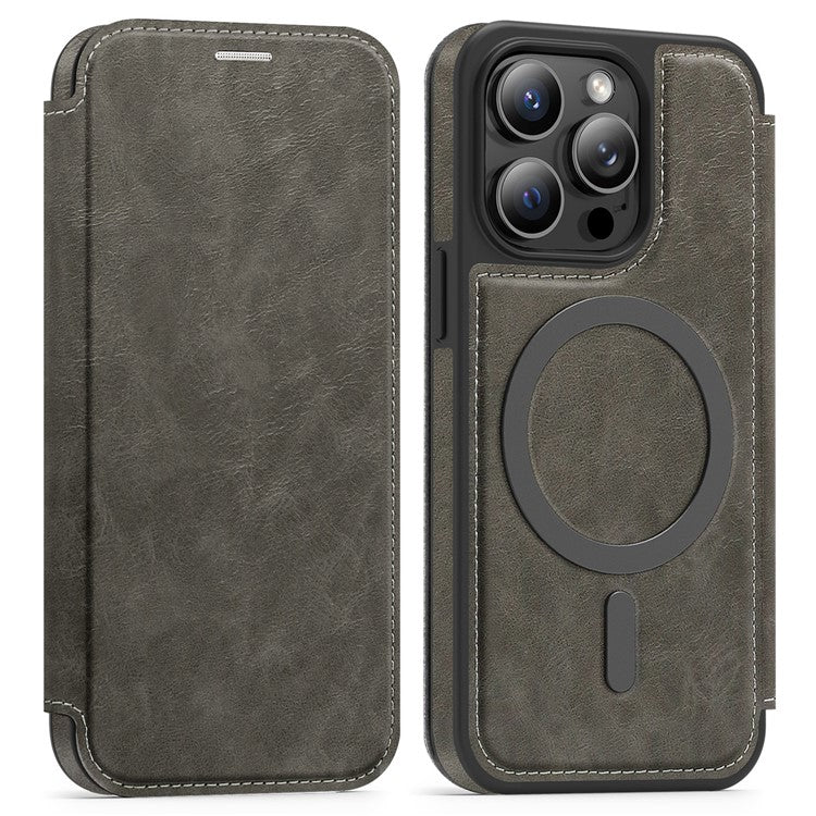 For iPhone 14 Pro Case Compatible with MagSafe RFID Blocking Card Holder Leather Phone Cover - TechGearPal