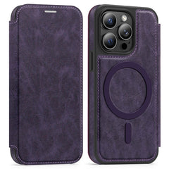 For iPhone 14 Pro Case Compatible with MagSafe RFID Blocking Card Holder Leather Phone Cover - TechGearPal