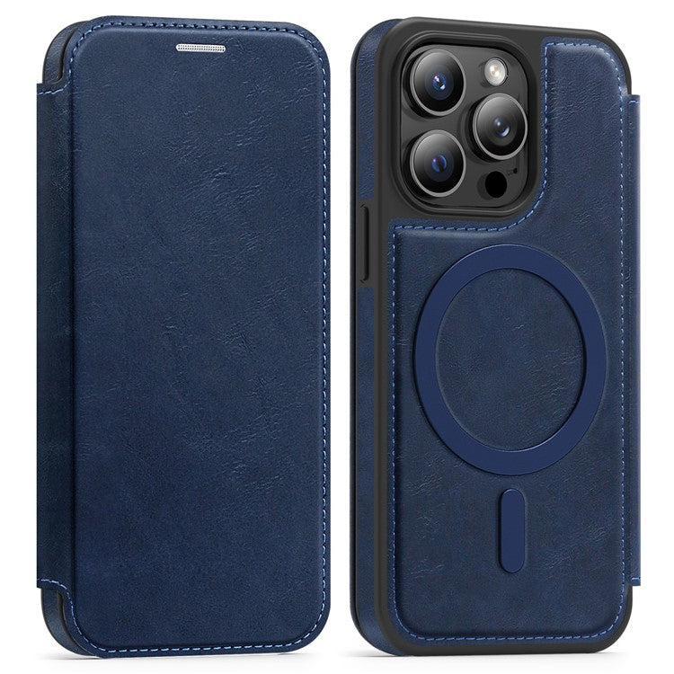 For iPhone 14 Pro Case Compatible with MagSafe RFID Blocking Card Holder Leather Phone Cover - TechGearPal