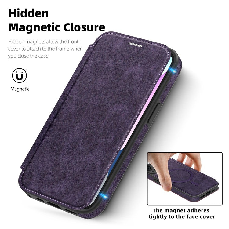 For iPhone 14 Case Compatible with MagSafe RFID Blocking Card Holder Leather Phone Cover - TechGearPal