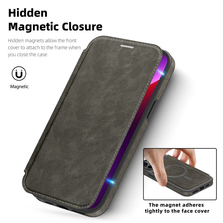 For iPhone 13 Pro Max Case Compatible with MagSafe RFID Blocking Card Holder Leather Phone Cover - TechGearPal