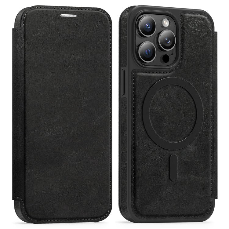For iPhone 13 Pro Max Case Compatible with MagSafe RFID Blocking Card Holder Leather Phone Cover - TechGearPal