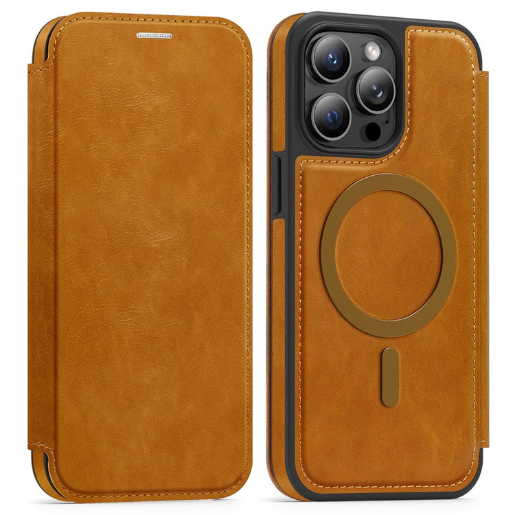 For iPhone 13 Pro Max Case Compatible with MagSafe RFID Blocking Card Holder Leather Phone Cover - TechGearPal