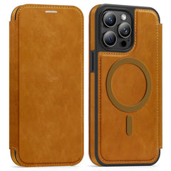 For iPhone 13 Pro Max Case Compatible with MagSafe RFID Blocking Card Holder Leather Phone Cover - TechGearPal