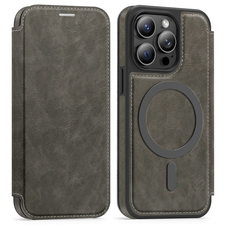 For iPhone 13 Pro Case Compatible with MagSafe RFID Blocking Card Holder Leather Phone Cover - TechGearPal