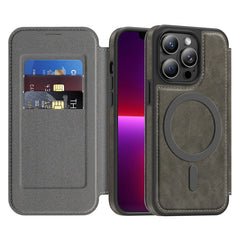For iPhone 13 Pro Case Compatible with MagSafe RFID Blocking Card Holder Leather Phone Cover - TechGearPal