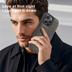 For iPhone 13 Pro Case Compatible with MagSafe RFID Blocking Card Holder Leather Phone Cover - TechGearPal