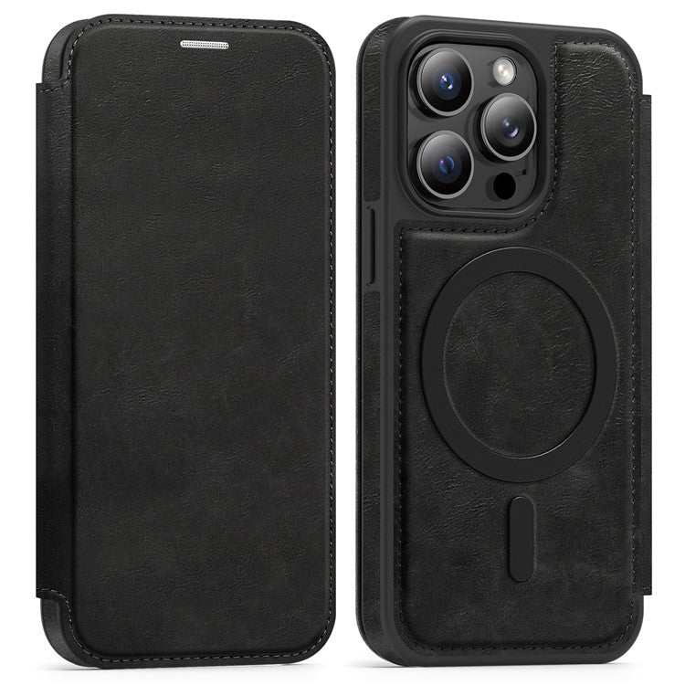 For iPhone 13 Pro Case Compatible with MagSafe RFID Blocking Card Holder Leather Phone Cover - TechGearPal