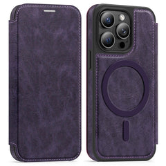 For iPhone 13 Pro Case Compatible with MagSafe RFID Blocking Card Holder Leather Phone Cover - TechGearPal