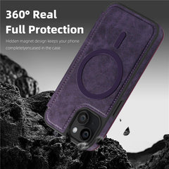 For iPhone 13 Case Compatible with MagSafe RFID Blocking Card Holder Leather Phone Cover - TechGearPal
