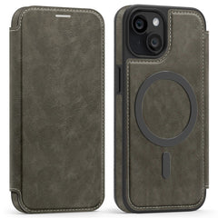 For iPhone 13 Case Compatible with MagSafe RFID Blocking Card Holder Leather Phone Cover - TechGearPal