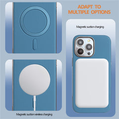 BINFEN COLOR BF40 For iPhone 16 Pro Max Case Compatible with MagSafe Electroplated PU + TPU Phone Back Cover