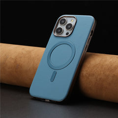 BINFEN COLOR BF40 For iPhone 16 Pro Max Case Compatible with MagSafe Electroplated PU + TPU Phone Back Cover
