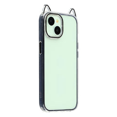 For iPhone 14 Case Cat Ear Design TPU + Acrylic Clear Phone Back Cover - TechGearPal