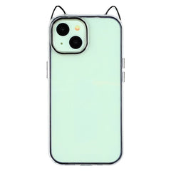 For iPhone 13 Case Cat Ear Design TPU + Acrylic Clear Phone Back Cover - TechGearPal