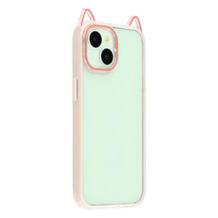 For iPhone 13 Case Cat Ear Design TPU + Acrylic Clear Phone Back Cover - TechGearPal