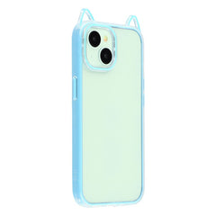 For iPhone 13 Case Cat Ear Design TPU + Acrylic Clear Phone Back Cover - TechGearPal
