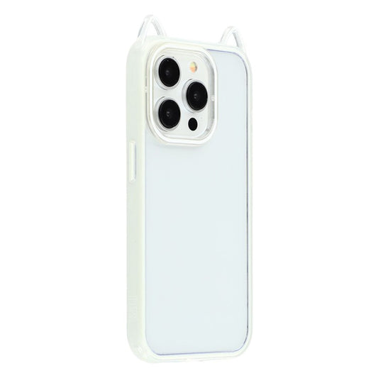 For iPhone 14 Pro Case Cat Ear Design TPU + Acrylic Clear Phone Back Cover - TechGearPal