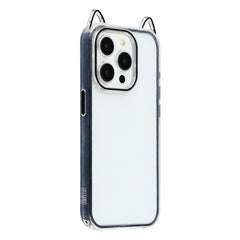 For iPhone 13 Pro Max Case Cat Ear Design TPU + Acrylic Clear Phone Back Cover - TechGearPal