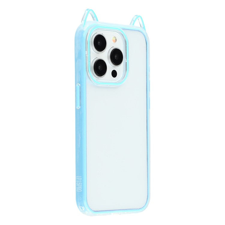 For iPhone 13 Pro Case Cat Ear Design TPU + Acrylic Clear Phone Back Cover - TechGearPal