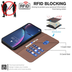 For iPhone 15 Pro Max Case BINFEN COLOR BF35 Geometry Imprinted Leather Phone Cover RFID Blocking Wallet Stand - TechGearPal