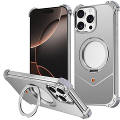 For iPhone 13 Pro Max Case PC + Metal Boardless Phone Back Cover with Kickstand - TechGearPal
