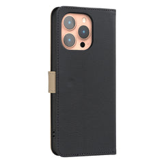 For iPhone 15 Pro Max Leather Case BINFEN COLOR BF36 Floral Pattern Phone Cover RFID Blocking Wallet Stand - TechGearPal
