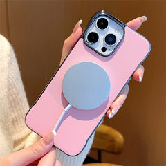 For iPhone 15 Pro Max Case Compatible with MagSafe Borderless PC + PU Leather Phone Back Cover - TechGearPal