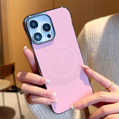 For iPhone 15 Pro Max Case Compatible with MagSafe Borderless PC + PU Leather Phone Back Cover - TechGearPal