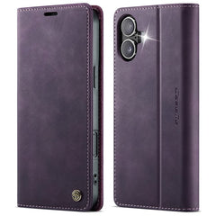CASEME 033 Series For iPhone 16 Case RFID Blocking Wallet Stand Calf Texture Leather Phone Cover - TechGearPal