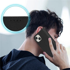 Stand Case for iPhone 14 / 13 Litchi Texture Leather Flip Phone Cover with Strap  /  Wallet - TechGearPal