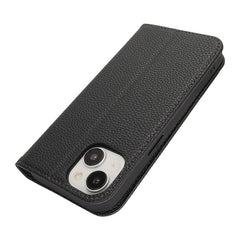 Stand Case for iPhone 14 / 13 Litchi Texture Leather Flip Phone Cover with Strap  /  Wallet - TechGearPal