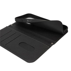 Stand Case for iPhone 13 Pro Max / 12 Pro Max Litchi Texture Leather Flip Phone Cover with Strap  /  Wallet - TechGearPal
