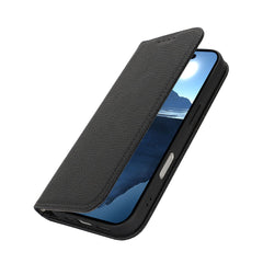 Stand Case for iPhone 16 Plus Litchi Texture Leather Flip Phone Cover with Strap  /  Wallet