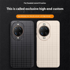 For Huawei nova 14 Pro 5G Case Plaid Texture PU Leather + TPU Protective Phone Cover