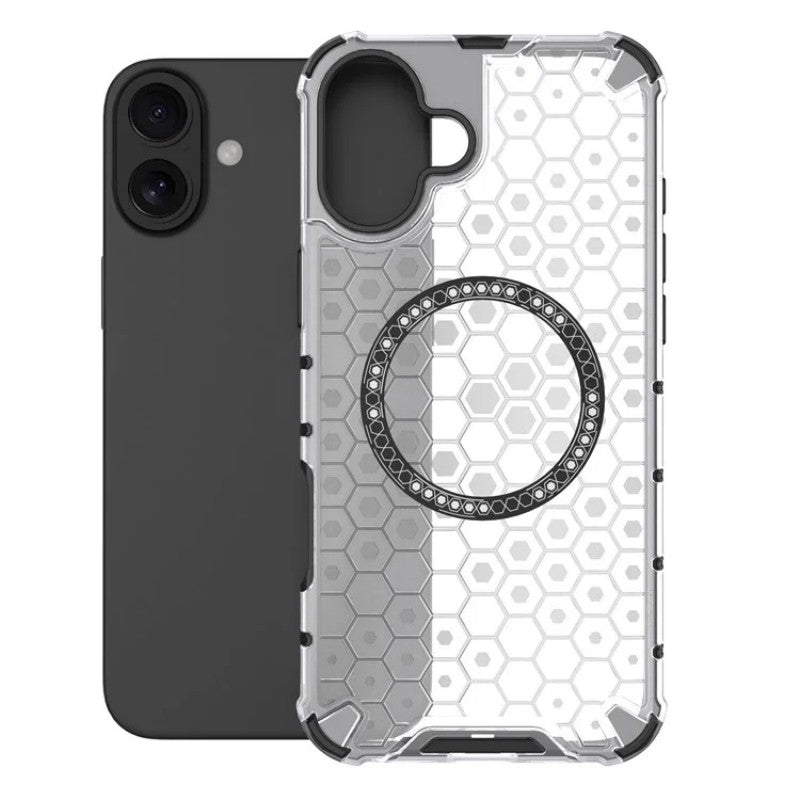 For iPhone 16 Phone Case Compatible with MagSafe WANLONFENG FC Series with Tempered Glass (Big Lens Hole) - TechGearPal