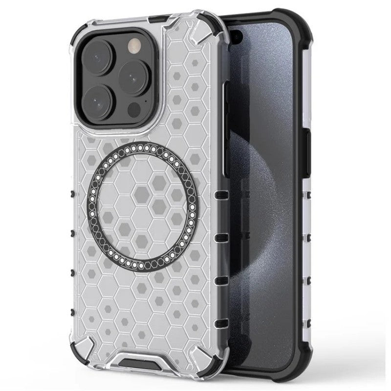 For iPhone 14 Pro Max Phone Case Compatible with MagSafe WANLONFENG FC Series with Tempered Glass (Big Lens Hole) - TechGearPal