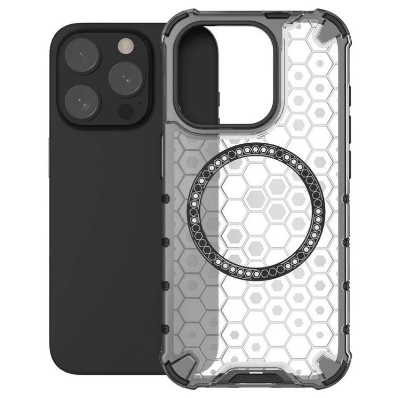For iPhone 14 Pro Max Phone Case Compatible with MagSafe WANLONFENG FC Series with Tempered Glass (Big Lens Hole) - TechGearPal