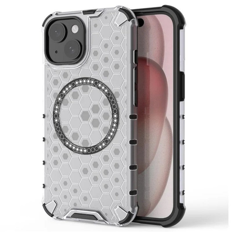 For iPhone 14 Phone Case Compatible with MagSafe WANLONFENG FC Series with Tempered Glass (Big Lens Hole) - TechGearPal