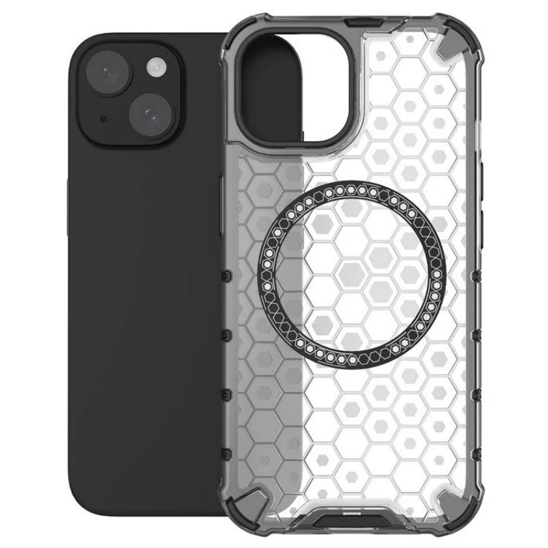 For iPhone 14 Phone Case Compatible with MagSafe WANLONFENG FC Series with Tempered Glass (Big Lens Hole) - TechGearPal