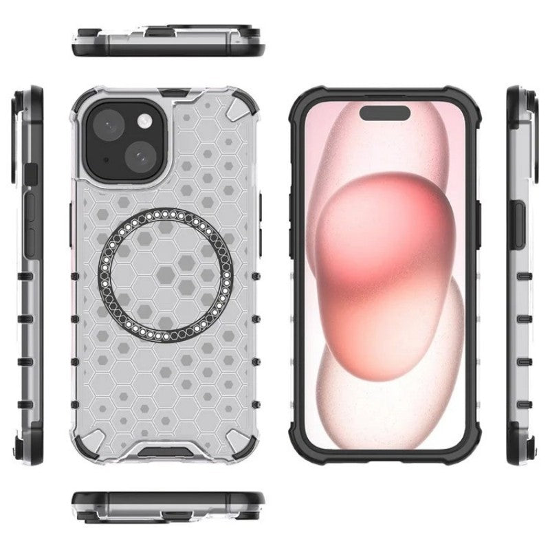 For iPhone 14 Phone Case Compatible with MagSafe WANLONFENG FC Series with Tempered Glass (Big Lens Hole) - TechGearPal