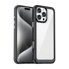 For iPhone 16 Pro Phone Case WANLONFENG XC Series TPU Acrylic Cover with Tempered Glass (Big Lens Hole) - TechGearPal