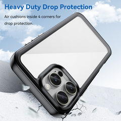 For iPhone 16 Pro Phone Case WANLONFENG XC Series TPU Acrylic Cover with Tempered Glass (Big Lens Hole) - TechGearPal