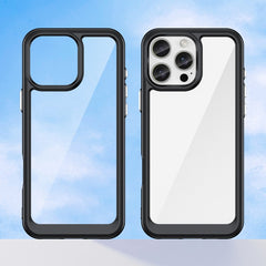 For iPhone 16 Pro Phone Case WANLONFENG XC Series TPU Acrylic Cover with Tempered Glass (Big Lens Hole) - TechGearPal