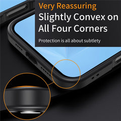 For iPhone 16 Magnetic Case TPU + Acrylic Kickstand Phone Cover with Glass Lens Film - TechGearPal